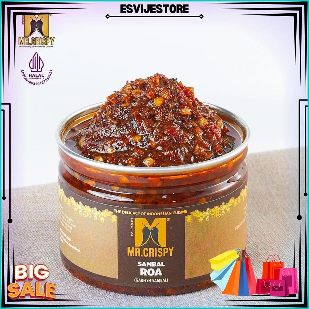 

Sambal Mr Crispy 120Gr - Cumi Asin / Cakalang / Cumi Petai Teri Medan Jengkol Roa / Bawang / Sambal Bebek Madura / Sambel Mr.Crispy D Sale