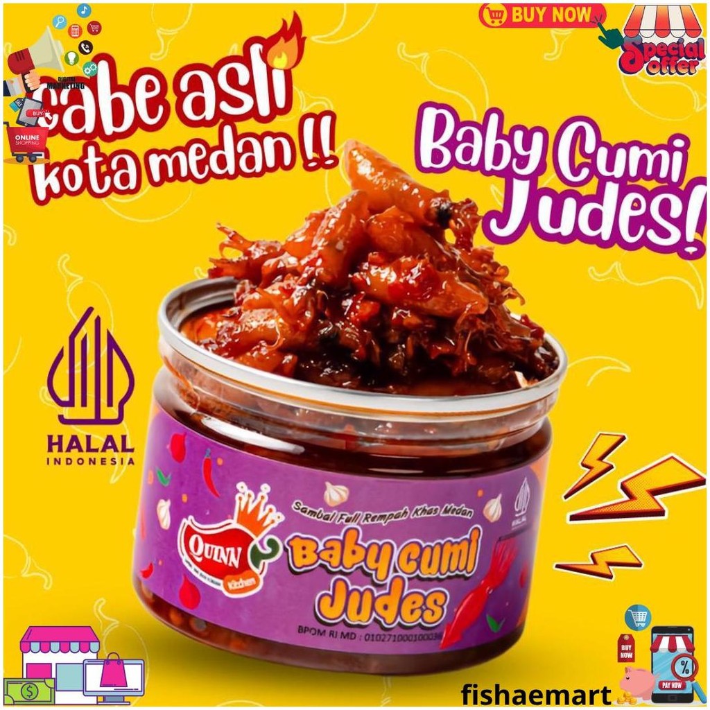 

Quinn Of Spicy Baby Cumi Judes 150G - Sambal Pedas By Kitchen Medan D Promo Puncak