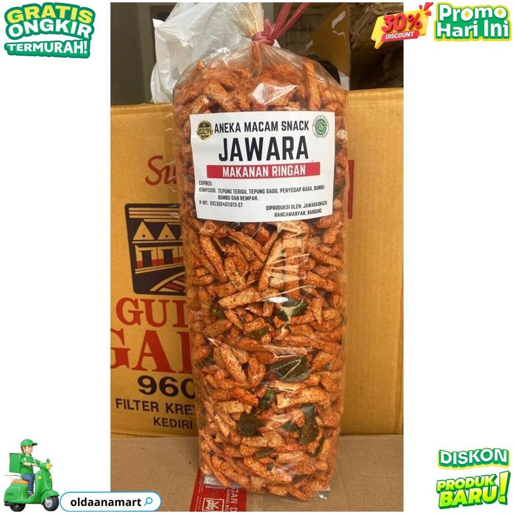 

(Flash Sale) Basreng Jawara Bumbu Melimpah Ruah - 1Kg D Terlaris