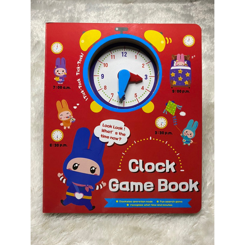 

CLOCK GAME BOOK BOARDBOOK MENGENAL JAM/WAKTU AKTIVITAS ANAK BUKU CERITA ANAK BAHASA INGGRIS