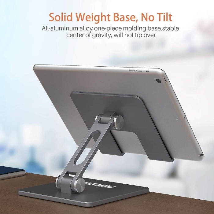 Tripledi Holder Stand Aluminium Desktop Pos Meja Kasir Hp Tablet Ipad