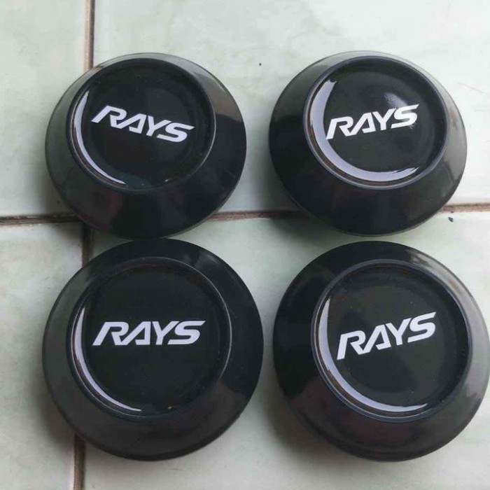 dop tutup velg RAYS hitam diameter 6 cm 6,2cm
