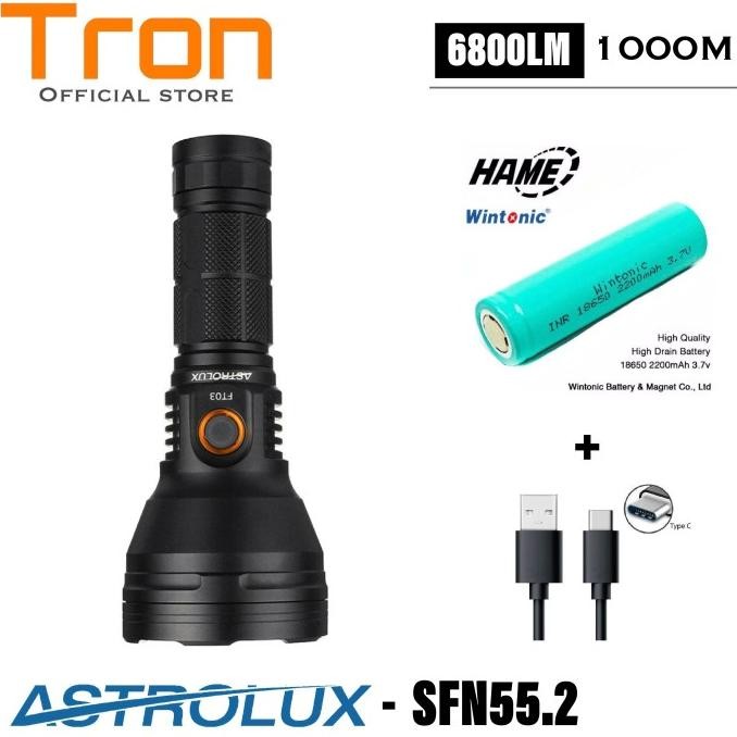 Produk Viral Astrolux Ft03 Sfn55.2 6800Lumen 1000 Meter Senter Led Usb-C Flashlight