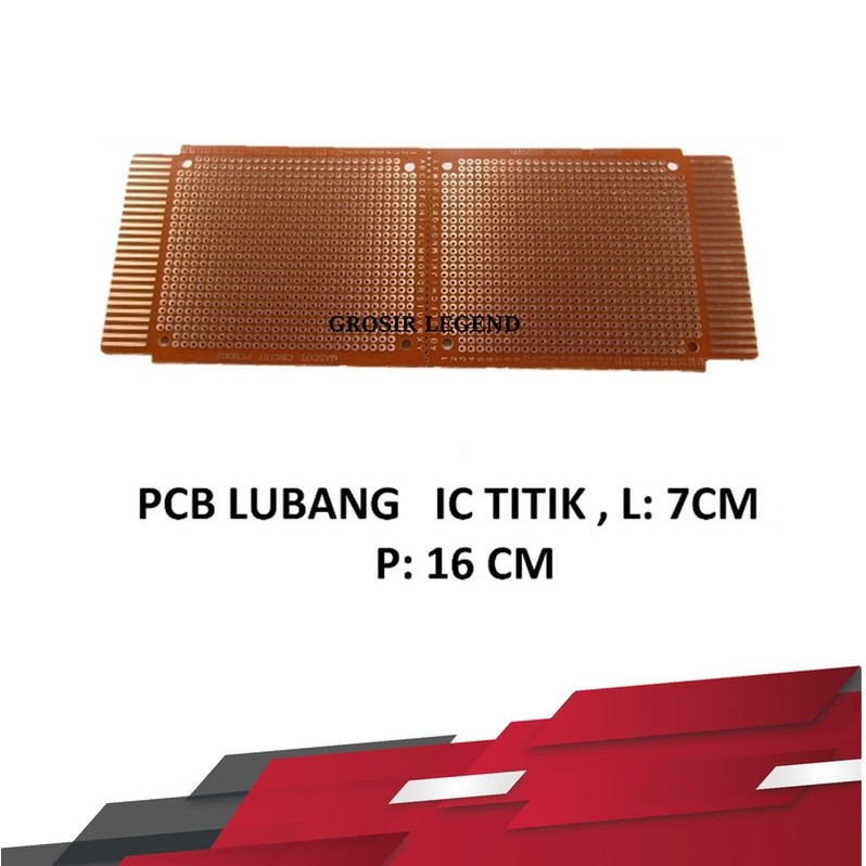 PCB bolong titik matrix lubang ic