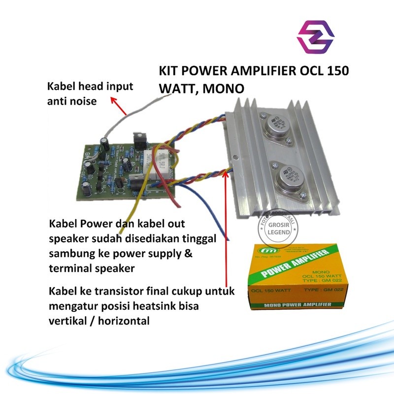 Kit power amplifier OCL 150W mono GM 022
