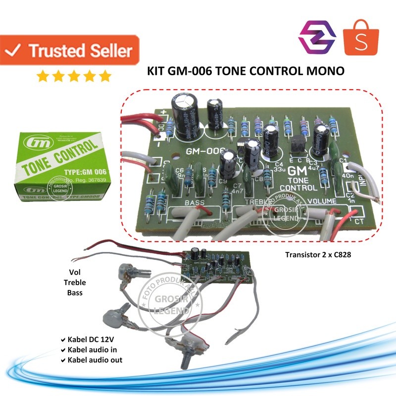 Kit tone control mono GM 006