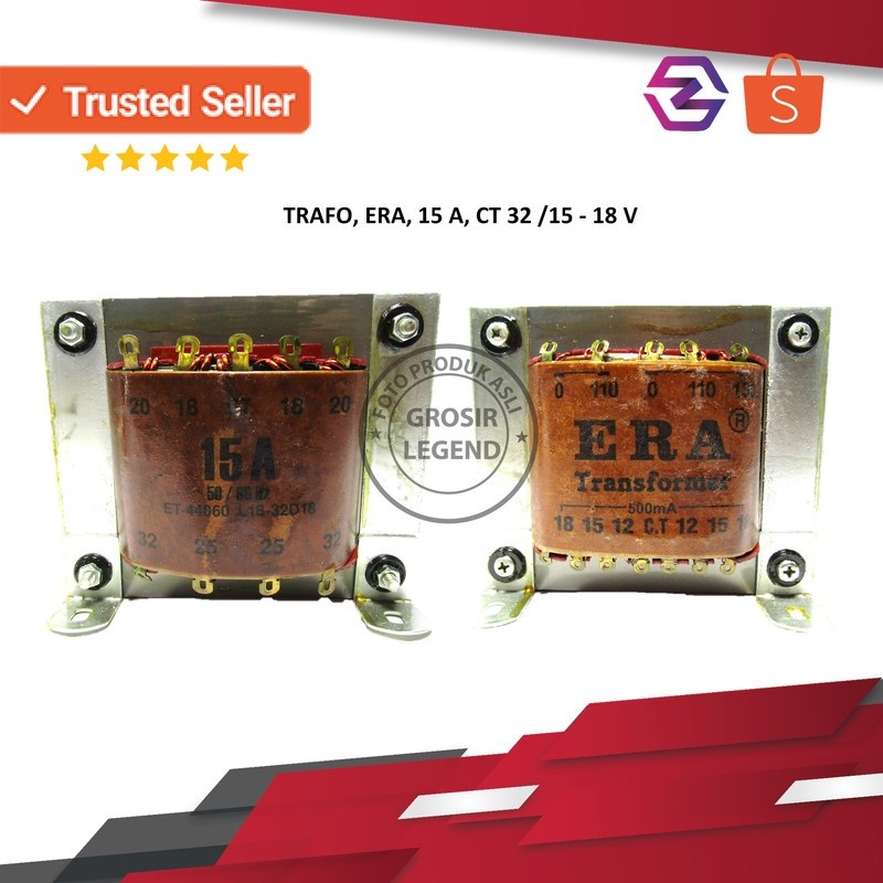Trafo travo 15A ampere 32V CT Era murni tembaga