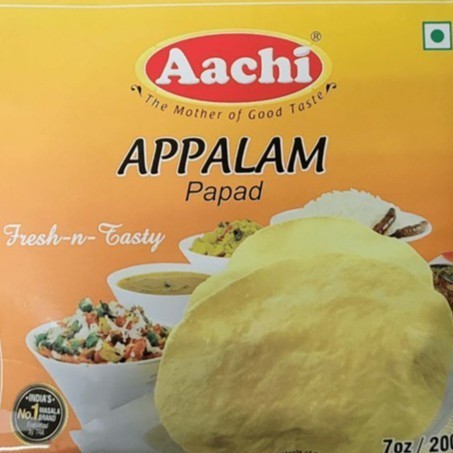 

Silahkan Order] APPALAM PAPAD AACHI 100G Fresh & Tasty / Kerupuk India