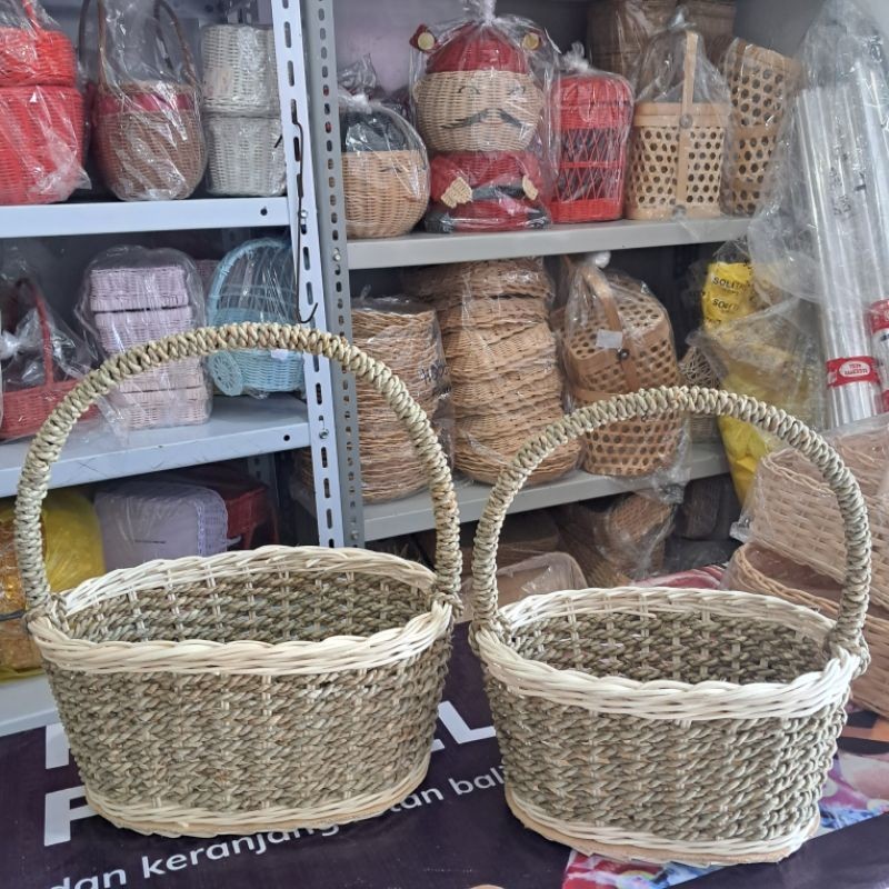 keranjang sigras parcel florist oval