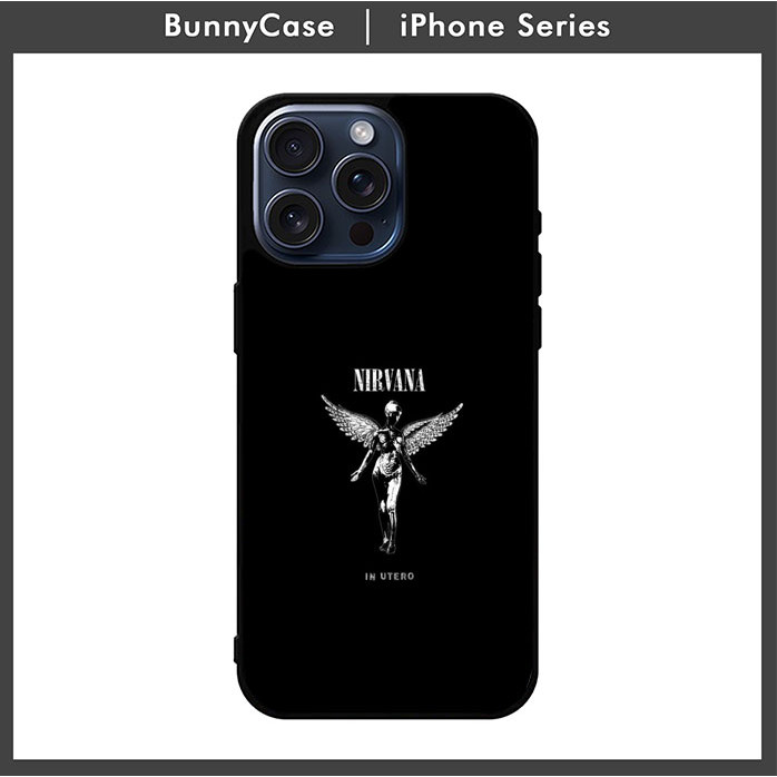 Case Casing iPhone 15 14 13 12 11 Pro Max Mini Plus iPhone X Xs Xr Nirvana LZ0215