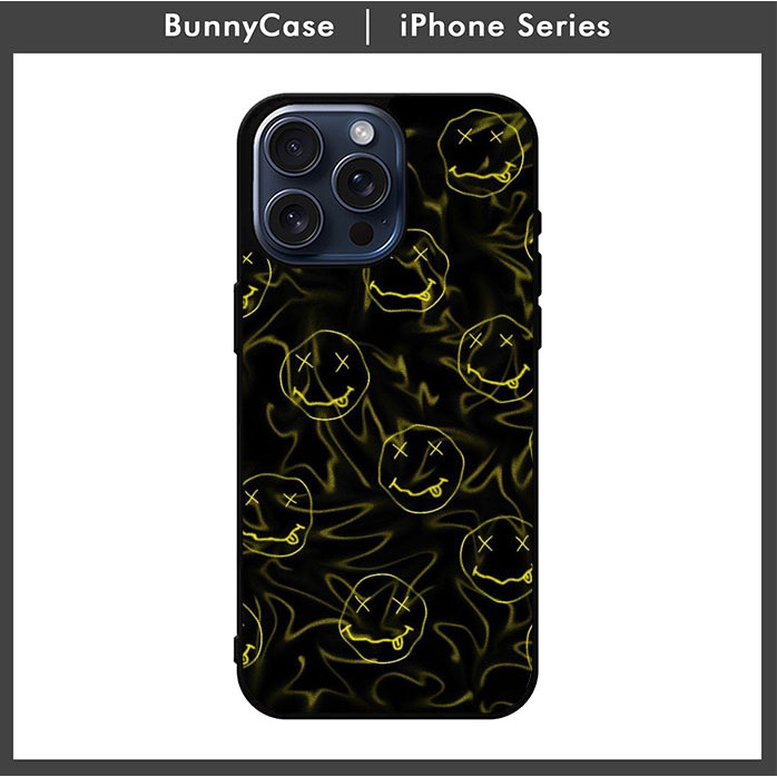 Case Casing iPhone 15 14 13 12 11 Pro Max Mini Plus iPhone X Xs Xr Nirvana Emoji LZ0262