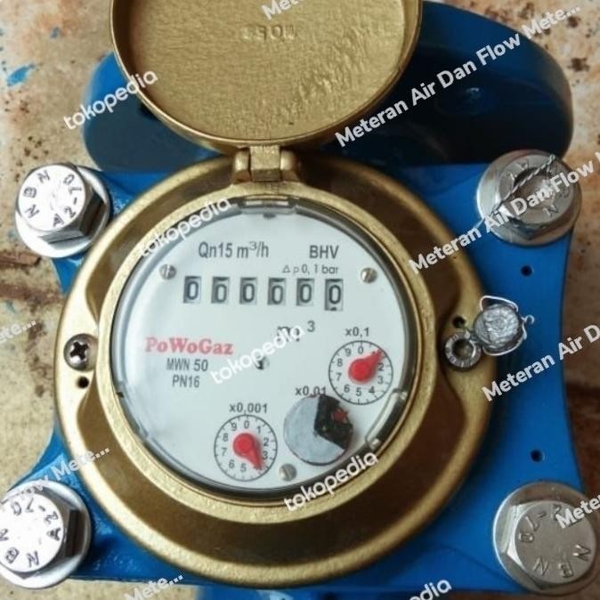 Meteran Air/Water Meter Powogaz 2 Inch Dn50Mm Type Mwn50/Pn16/50C