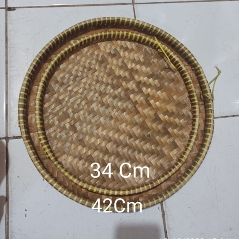 Tampah Bambu mini/Tampah Bambu Kecil Rapih Kuat Ukuran 34  36 & 42 Cm