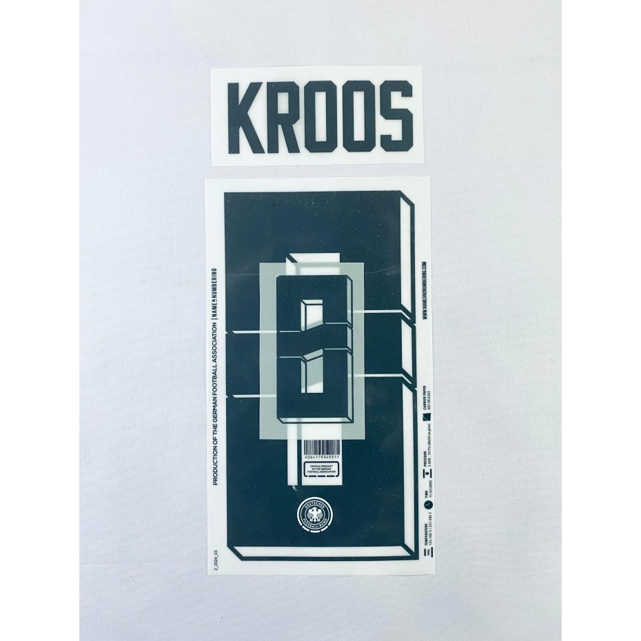 Sale Nameset Jerman 2024 Home = Kroos (8). Original Nameset For Jersey.