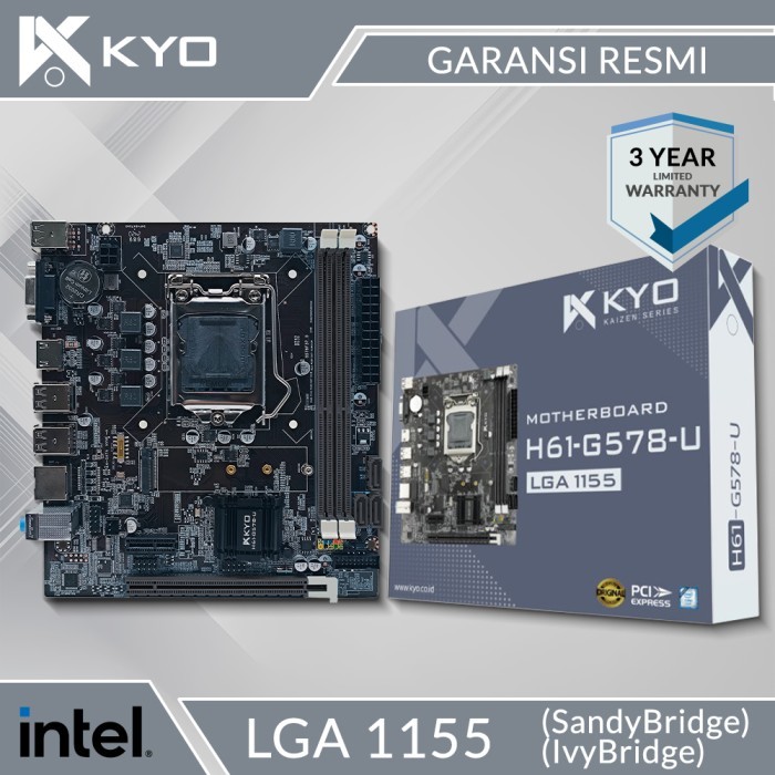 MOTHERBOARD KAIZEN H61 LGA 1155 DDR3 H61 MAINBOARD MOBO H61
