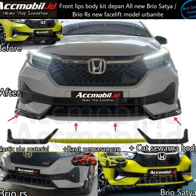 Front lips body kit depan urbanite new brio satya / brio rs facelift