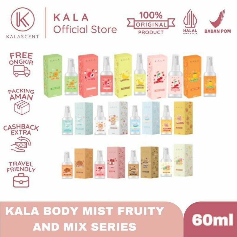 Promo Terbaru Kala Bodymist Parfum 60 Ml / Bodymist Kala / Bodymist Kala Cotton Candy C2