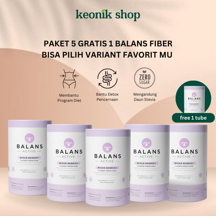 

Balans Promo Bundling ACTIVE Buy 5 Get Free 1 Fiber Drink (6 ungu)