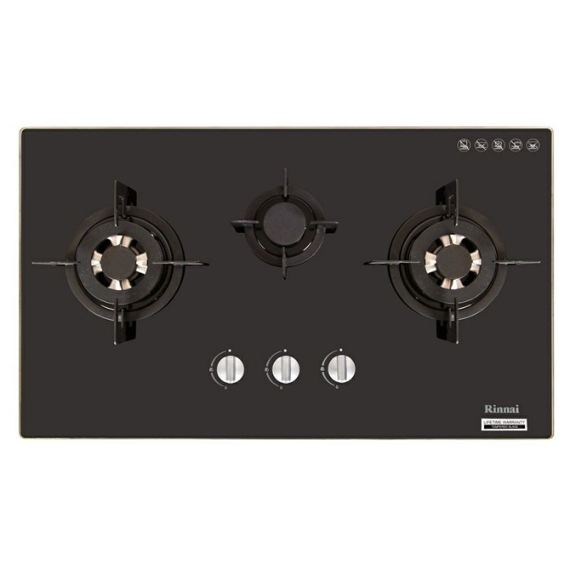 RINNAI Kompor Tanam Kaca 3 Tungku RB-713N (GB )