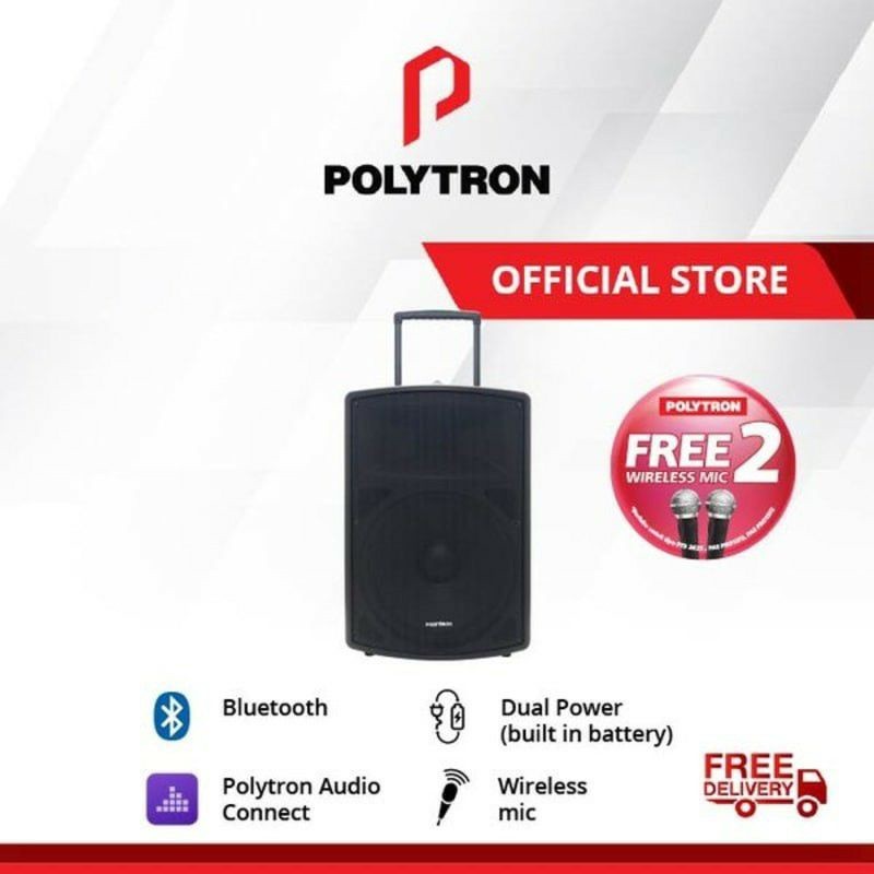 Speaker Aktif Troly POLYTRON BT 12inch PASPRO 12F3