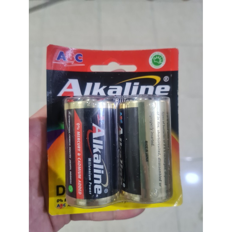 BATERAI ABC ALKALINE TIPE D / BATERAI BESAR (ISI 2 BATERAI)