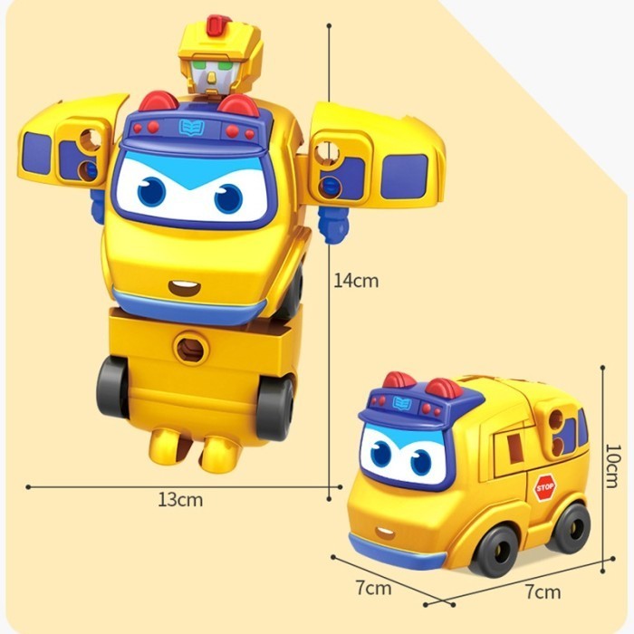Licy Mk390 Zs 6 In 1 Mainan Mobil Robot Gogobus Berubah Bentuk Untuk Ba