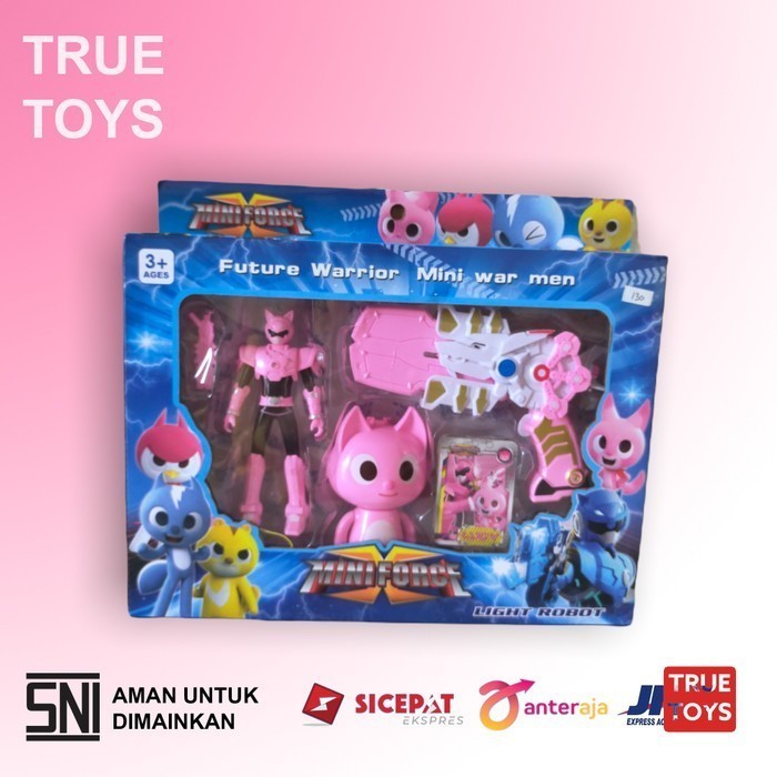 Licy Sky - 974 Mainan Robot Mini Force X Karakter Lucy Miniforce Pink #True