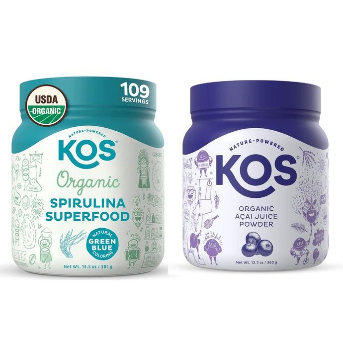 

KOS Acai Spirulina Organic Unsweetened Superfood Powder Natural __Nasara