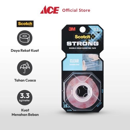 

Sale Ace - Scotch 3M Mounting Tape Transparent 19 Mm X 1.5 Mtr