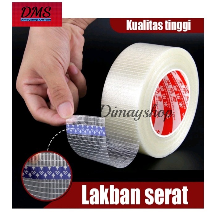 

Sale Lakban Fiber Super Strong Perekat Lakban Serbaguna 45Mm X 50 Meter