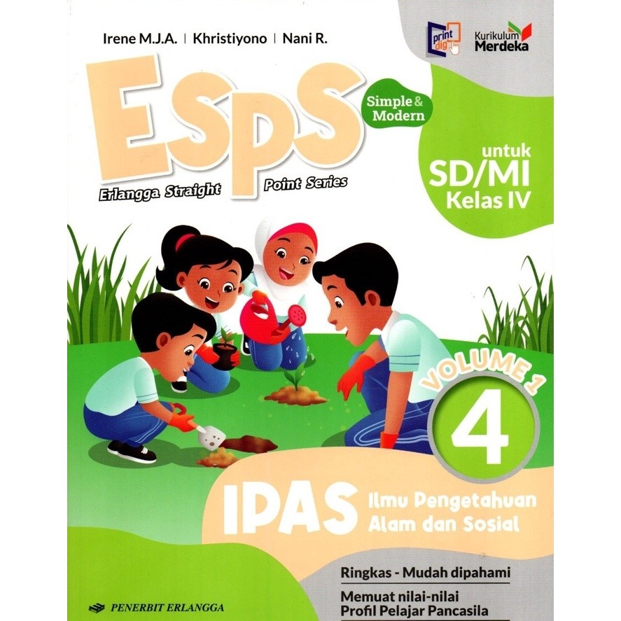 Buku Pelajaran SD / MI ESPS IPAS kelas 4 Vol.1 Kurikulum Merdeka