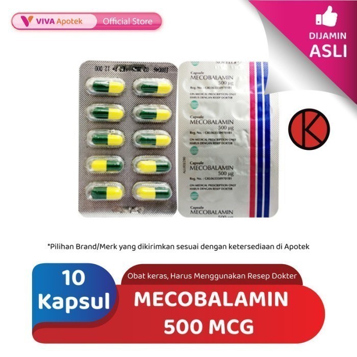 Mecobalamin 500 mcg (10 Kapsul)