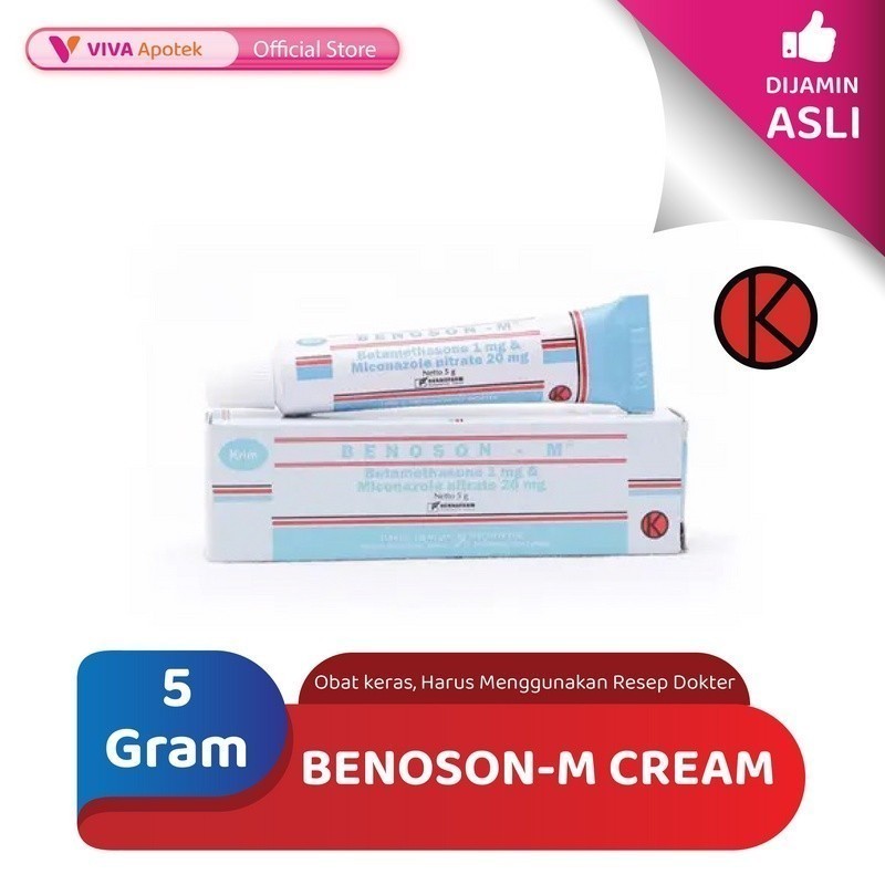 Benoson-M Cream / Infeksi Jamur Kulit / Radang Kulit (5 Gram)