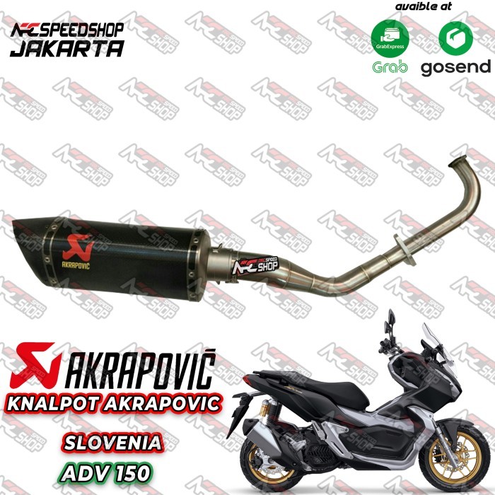 KNALPOT AKRAPOVIC ADV 150 FULLSYSTEM ORI SLOVENIA (HEADER CUSTOM)