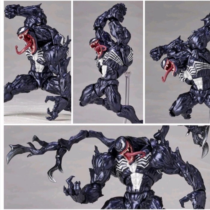 Action Figure Shf Revoltech Black Venom Spiderman Amazing Yamaguchi