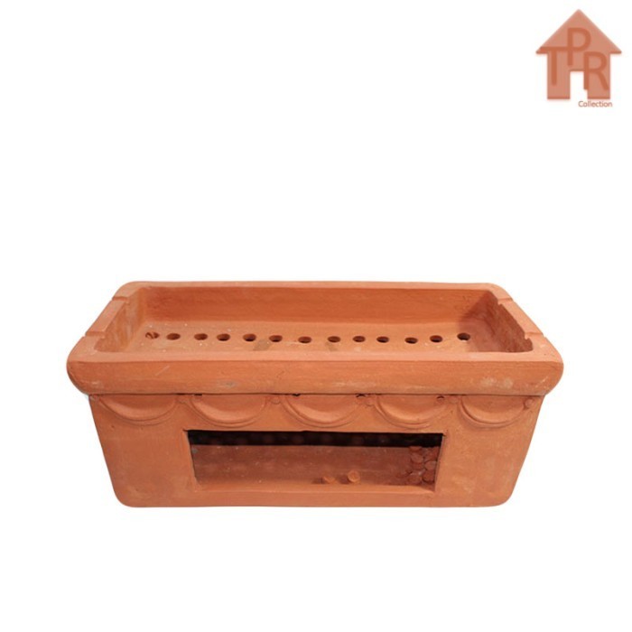 Han Terakota - Anglo Tanah Liat Bakaran Sate Jumbo L + Krat Kayu