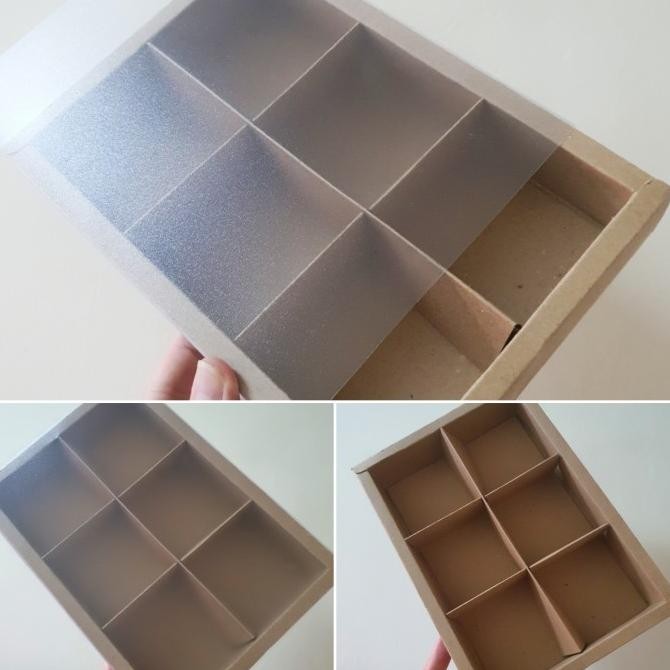 {{{{{{] Dus Coklat Sekat 6 TANPA MIKA