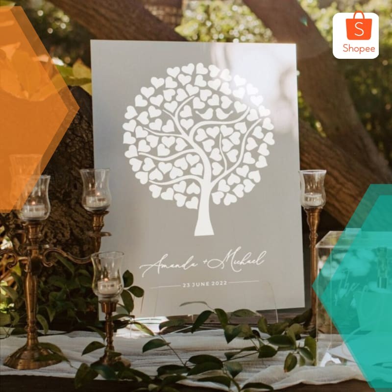 

Grosir Acrylic Guest Book Frosted | Papan Buku Tamu Unik Akrilik Sandblast Elegan