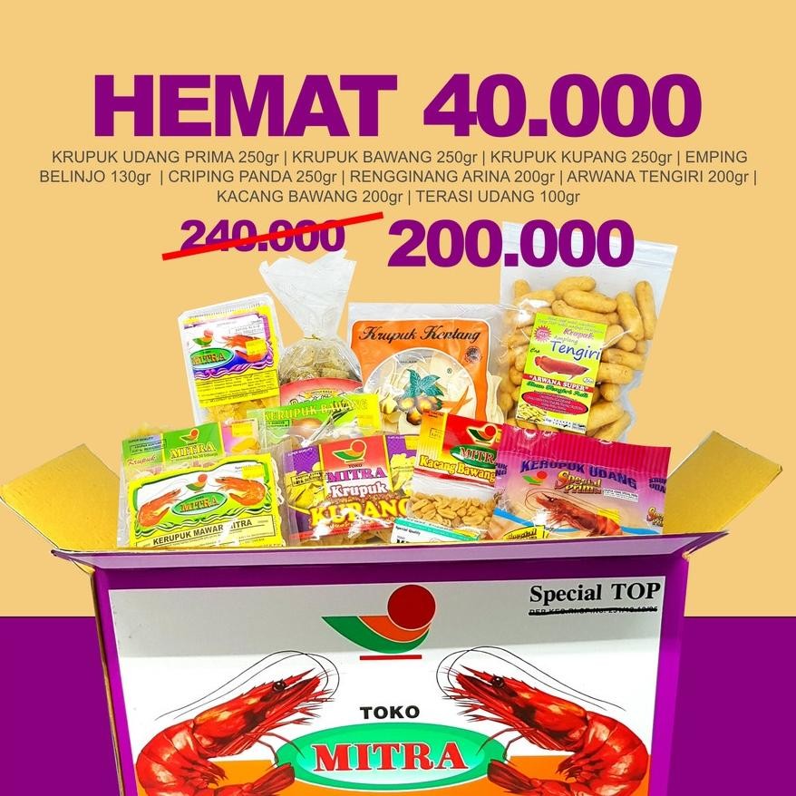 

TR21 PAKET OLEH-OLEH MITRA 200.000 | HEMAT PRAKTIS KHAS SIDOARJO Sale