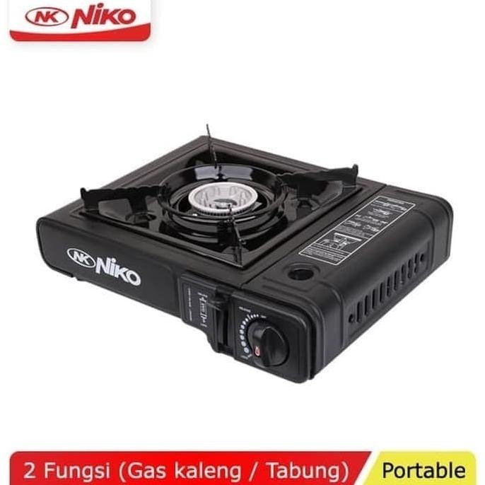 KOMPOR GAS PORTABLE NIKO 2IN1 BISA GAS KALENG BISA GAS 3KG/KOMPOR CAMP