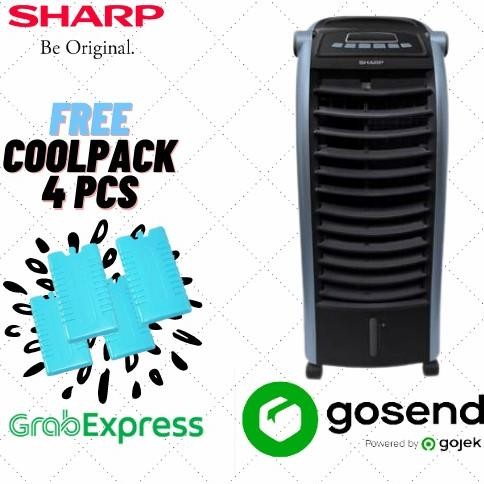 SHARP AIR COOLER PJA36TY kipas angin AC dingin PORTABLE + REMOTE - Hitam, NO BUBLE WRAP