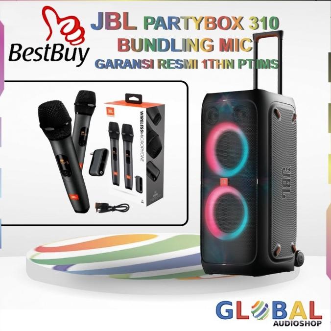 JBL PARTYBOX 310 Bonus Mic Anysing MC880 Speaker Partybox310 Karaoke