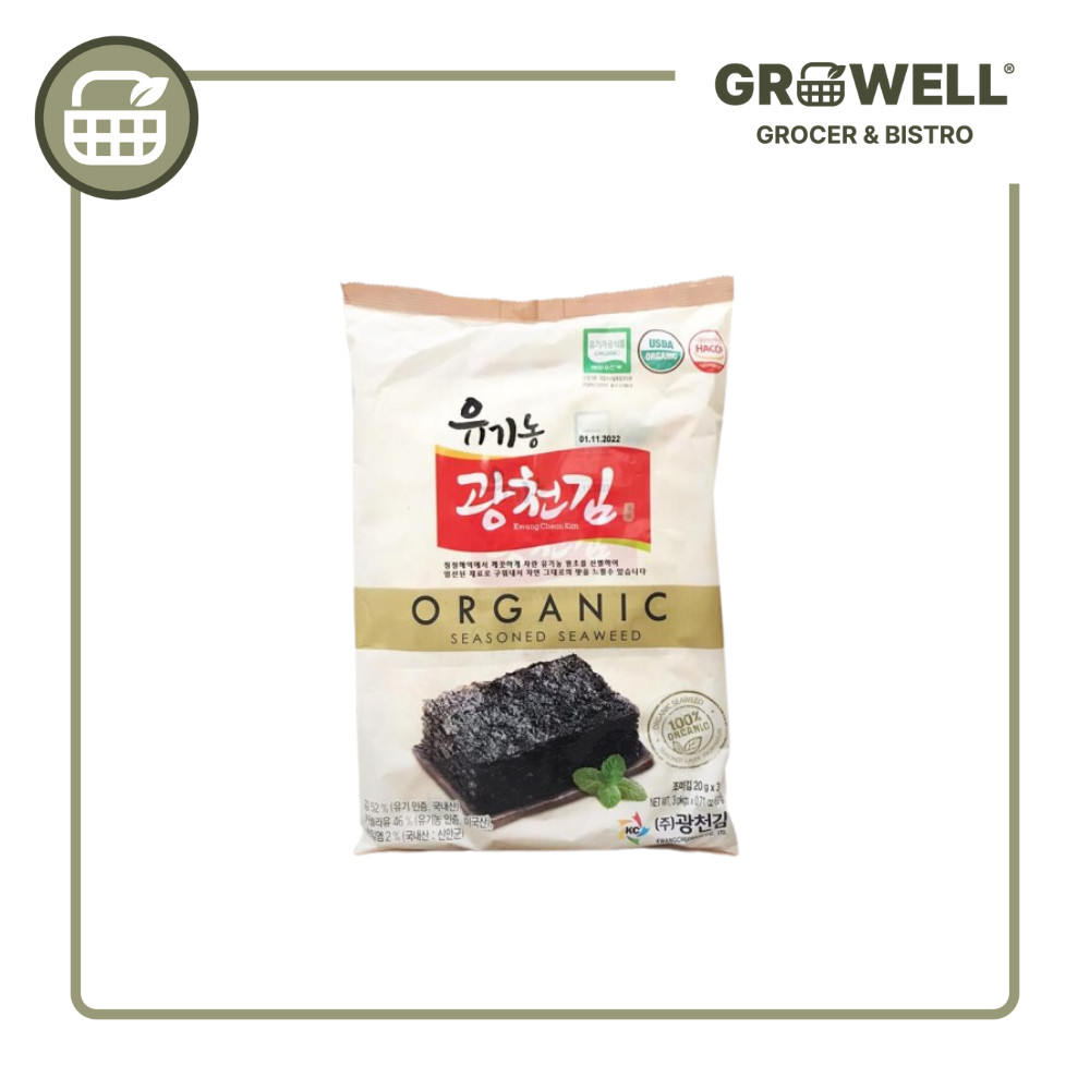 

KIMNORI ORGANIC SEASONED SEAWEED 3PACK X 20GR