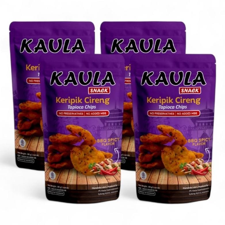 

Promo! Paket Bunding 4 pcs - Kaula Snack Keripik Cireng / Tapioca Chips [NON MSG] Terlaris