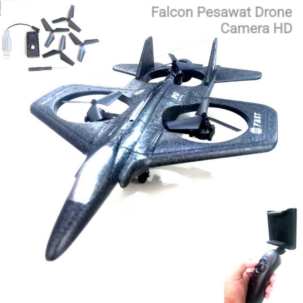 READY - RC PESAWAT FALCON VTOL DRONE STICK SENSOR TUAS CONTROL KAMERA HD