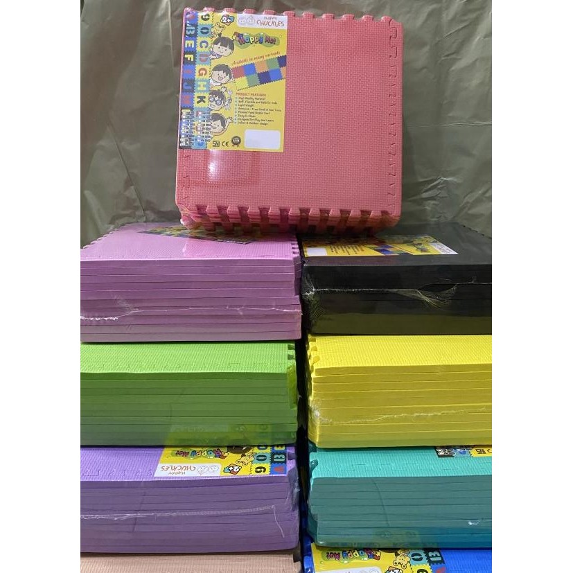 Puzzle Happy Mat Polos - Ukuran 30X30X1 Cm - Karpet Alas Main - Puzzle