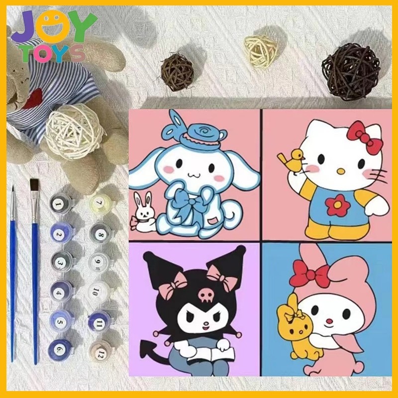 

JOY Canvas Painting By Number / Melukis Mewarnai Kanvas Nomor Prakarya Anak