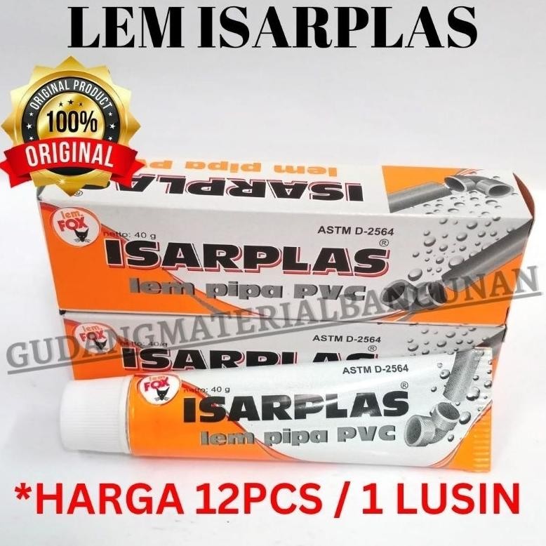 

[12PCS ORIGINAL] LEM PIPA PVC ISARPLAS / LEM ISARPLAS / LEM PVC 1 PACK 1 SLOP 1 LUSIN 12PCS 1PACK - CUCI GUDANG