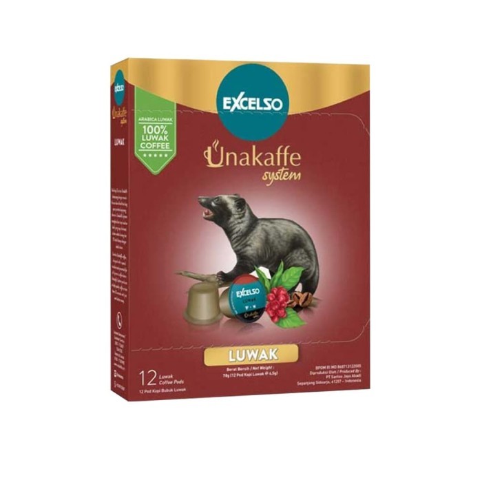 

Excelso Unakaffe Kopi Kapsul Luwak (12 Pod / 6,5 Gram)