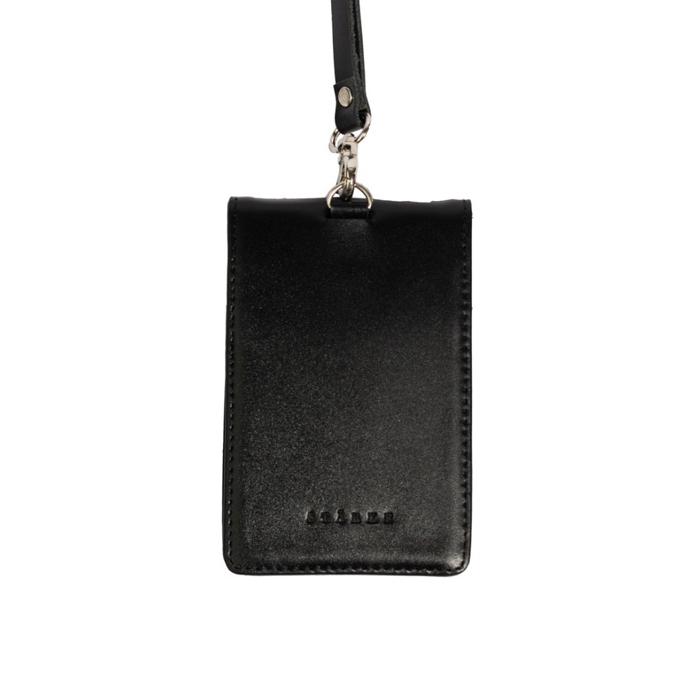 

Terbaru!!! Lanyard ID Card Kulit Kancing Kulit Asli Kancing Hustle Hog III Black